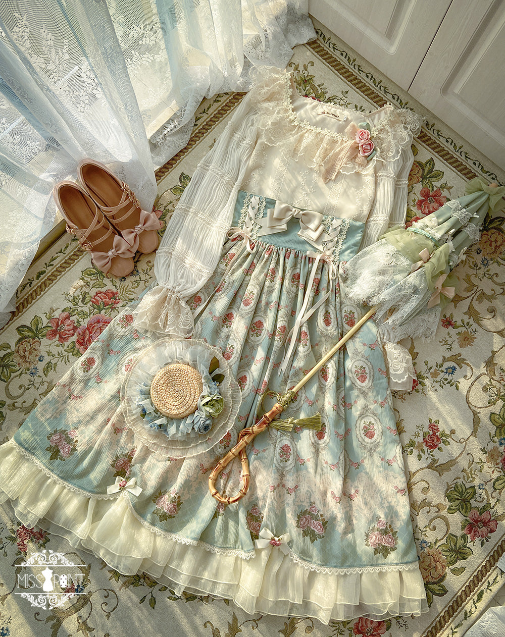 Miss Point - Retro Lolita Lace Long Sleeve Blouse