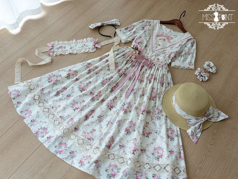 Miss Point - Happy Summer Elegant Lolita Floral OP Dress