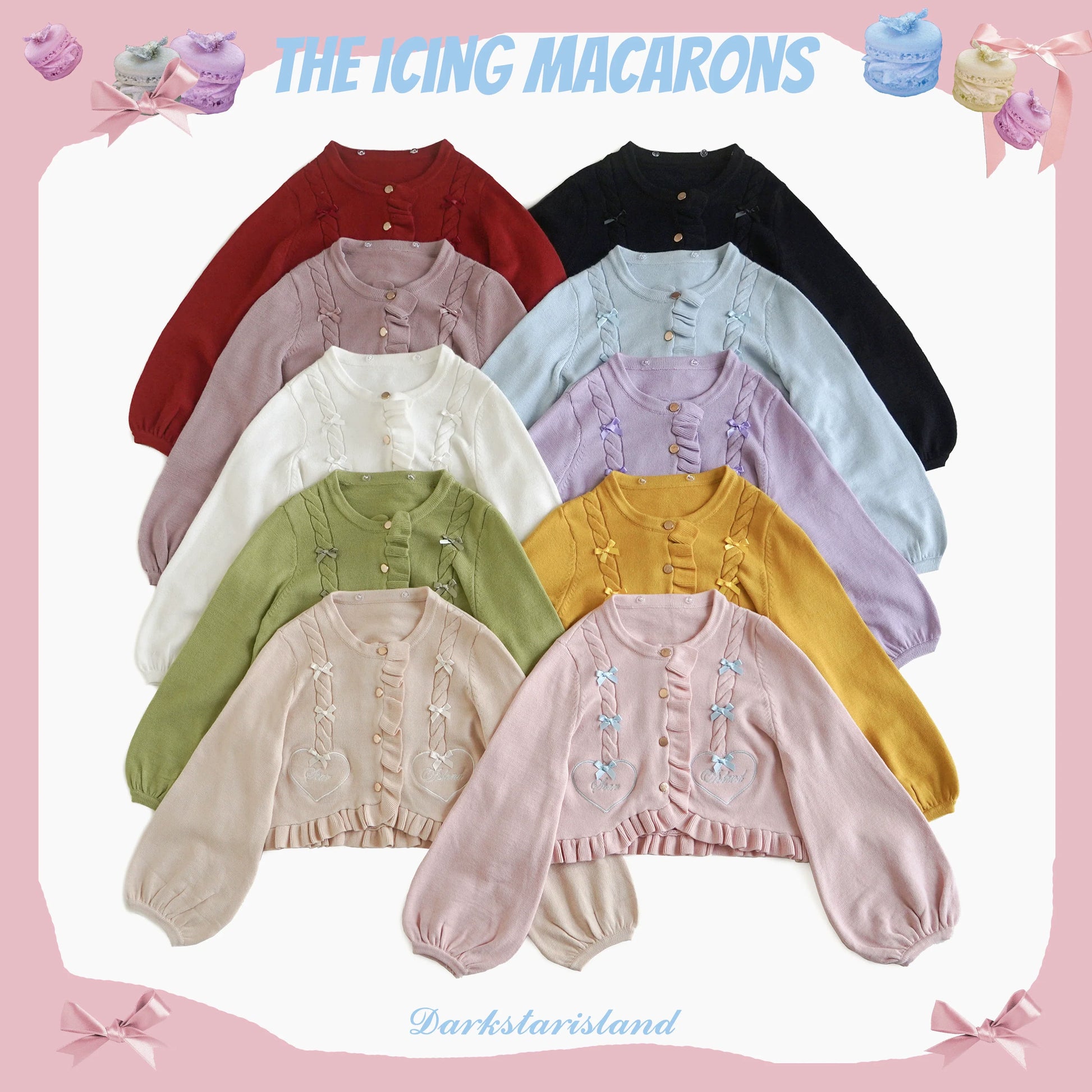 Dark Star Island - Sugar Frost - Sweet Lolita Cardigan Knit Embroidered Sweater