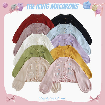 Dark Star Island - Sugar Frost - Sweet Lolita Cardigan Knit Embroidered Sweater