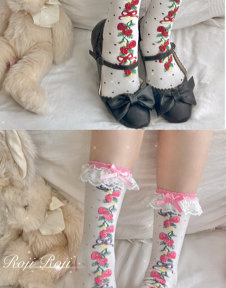 Roji Roji - Autumn Sweet Lolita Cotton Thigh-high Socks