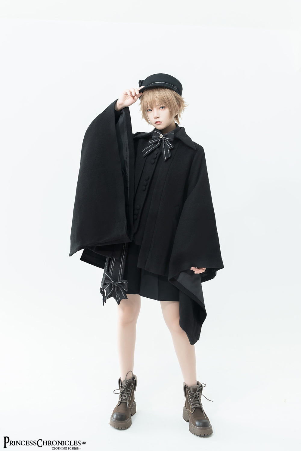Princess Chronicles - ShenYao - Ouji Lolita Winter Black Long Coat