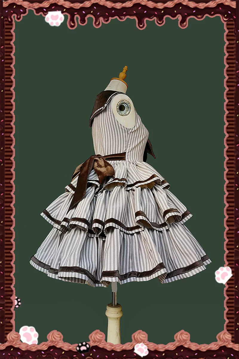 Infanta - From Afar - Vintage Striped Peppy-Style Lolita JSK & Cape