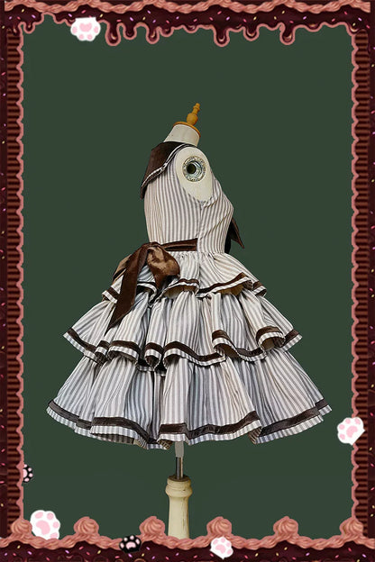 Infanta - From Afar - Vintage Striped Peppy-Style Lolita JSK & Cape