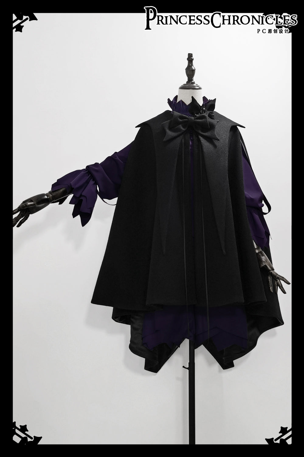 Princess Chronicles - Ouji Lolita Prince Black Bow Cloak