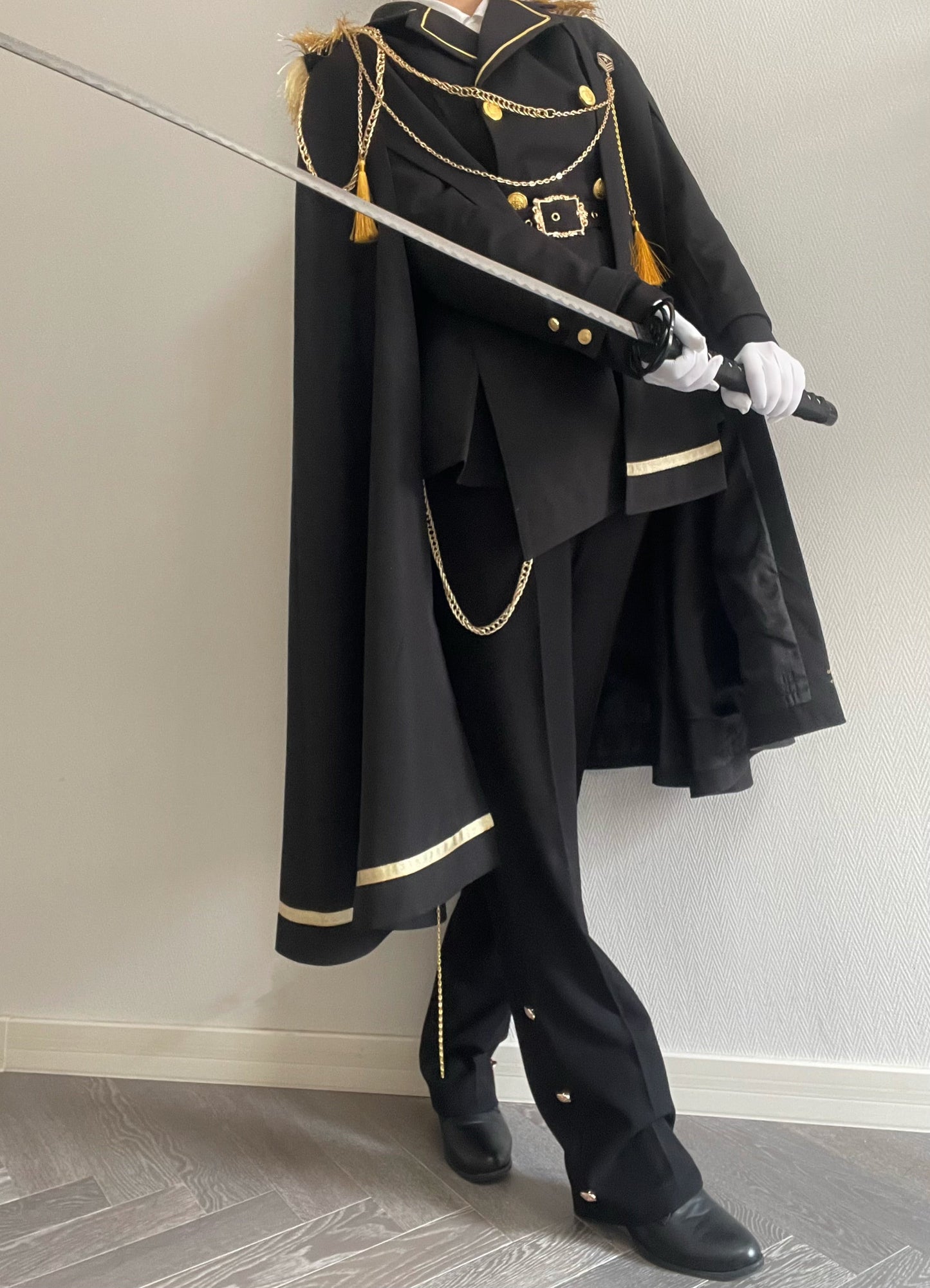 Gazing Galactic - Dawnbreak - Ouji Lolita Pants Suit with Military Coat and Cape