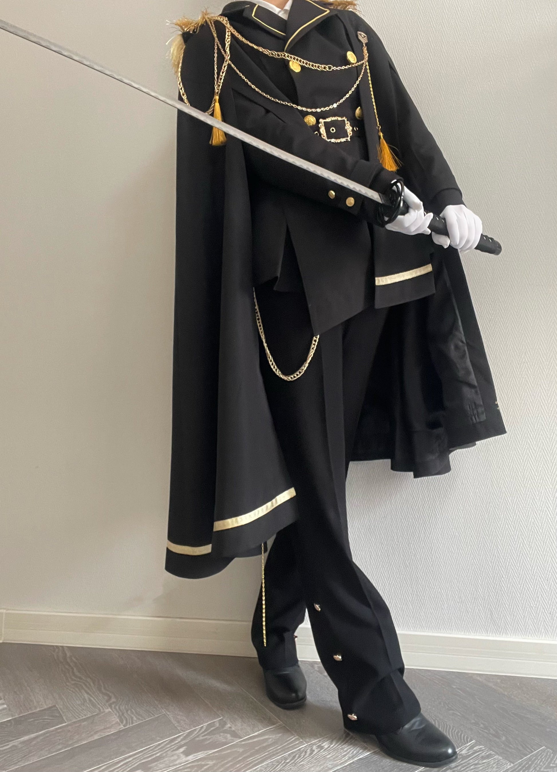 Gazing Galactic - Dawnbreak - Ouji Lolita Pants Suit with Military Coat and Cape