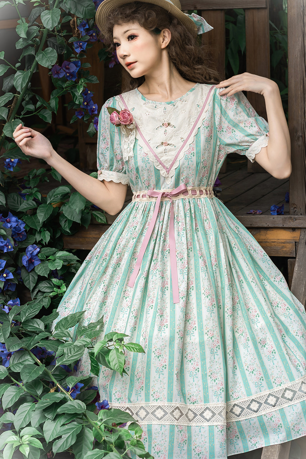 Miss Point - Happy Summer Elegant Lolita Floral OP Dress
