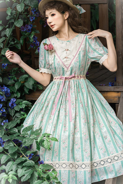 Miss Point - Happy Summer Elegant Lolita Floral OP Dress