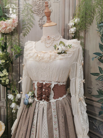 Miss Point - The Sally Gardens - Fish Bone High Waist Lolita Skirt