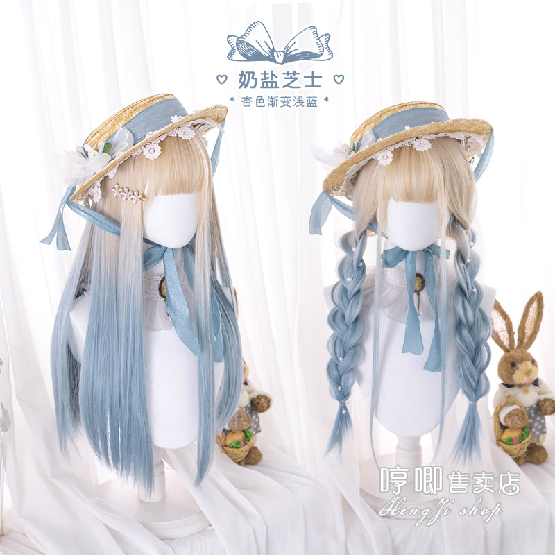 Hengji - Y2K Gradient Color Long Straight Lolita Wig