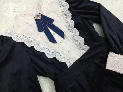 Miss Point - Customized Lolita Dress Vintage Elegant Velvet OP Dress