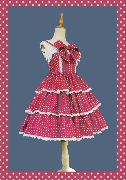 Infanta - Cloth Cat - Kawaii Lolita JSK Multi-Color Tiered Ruffles Dress