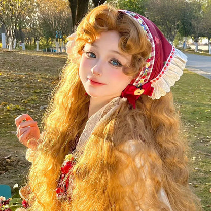 Mabuxi - Princess Diary - Golden Brown Lolita Wig Sheep Curls Long Romantic Wig