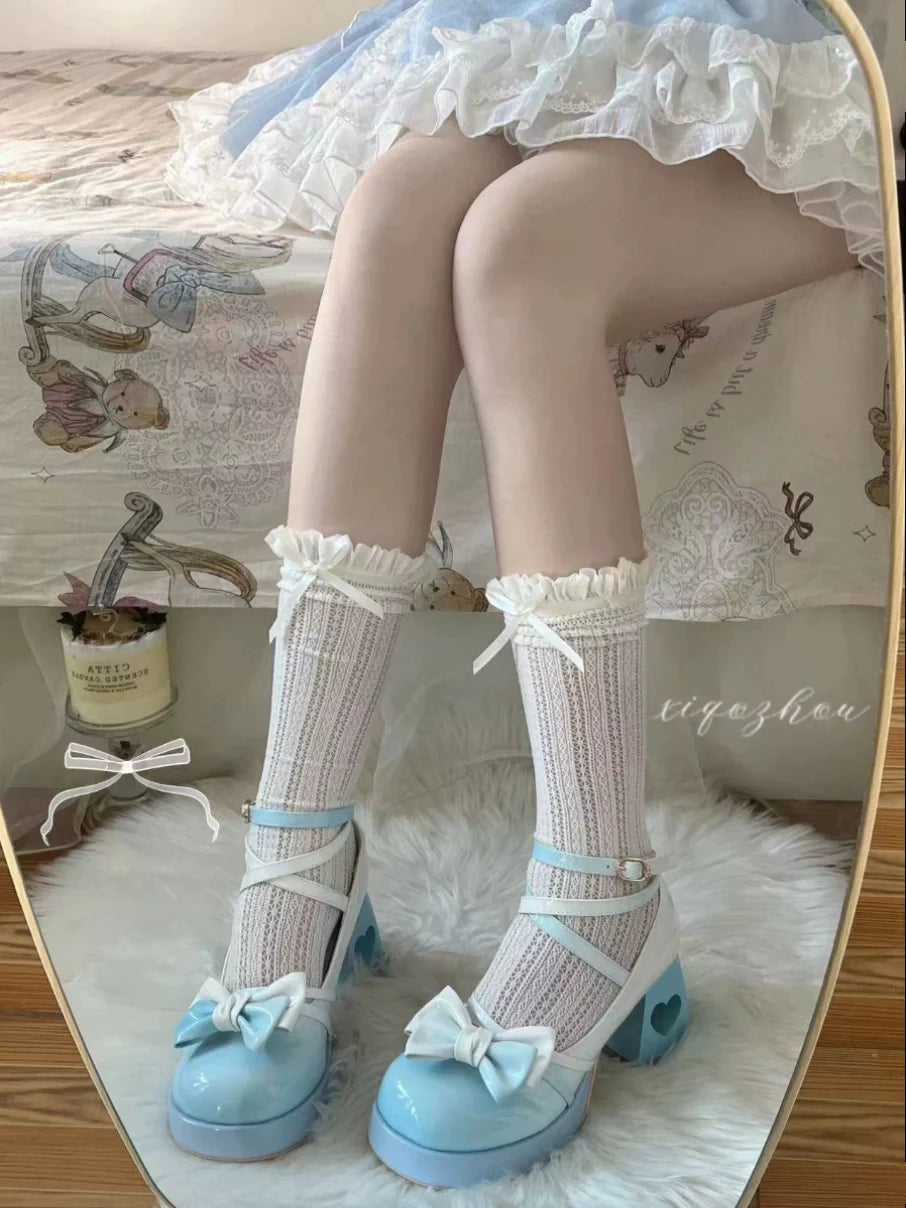 A Can of Cocoa - Heart Function - Sweet Lolita Shoes Gradient Color High Heels