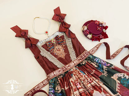 Miss Point - Kaleidoscope - Retro Lolita Dress Oil Painting Print JSK Dress Customized