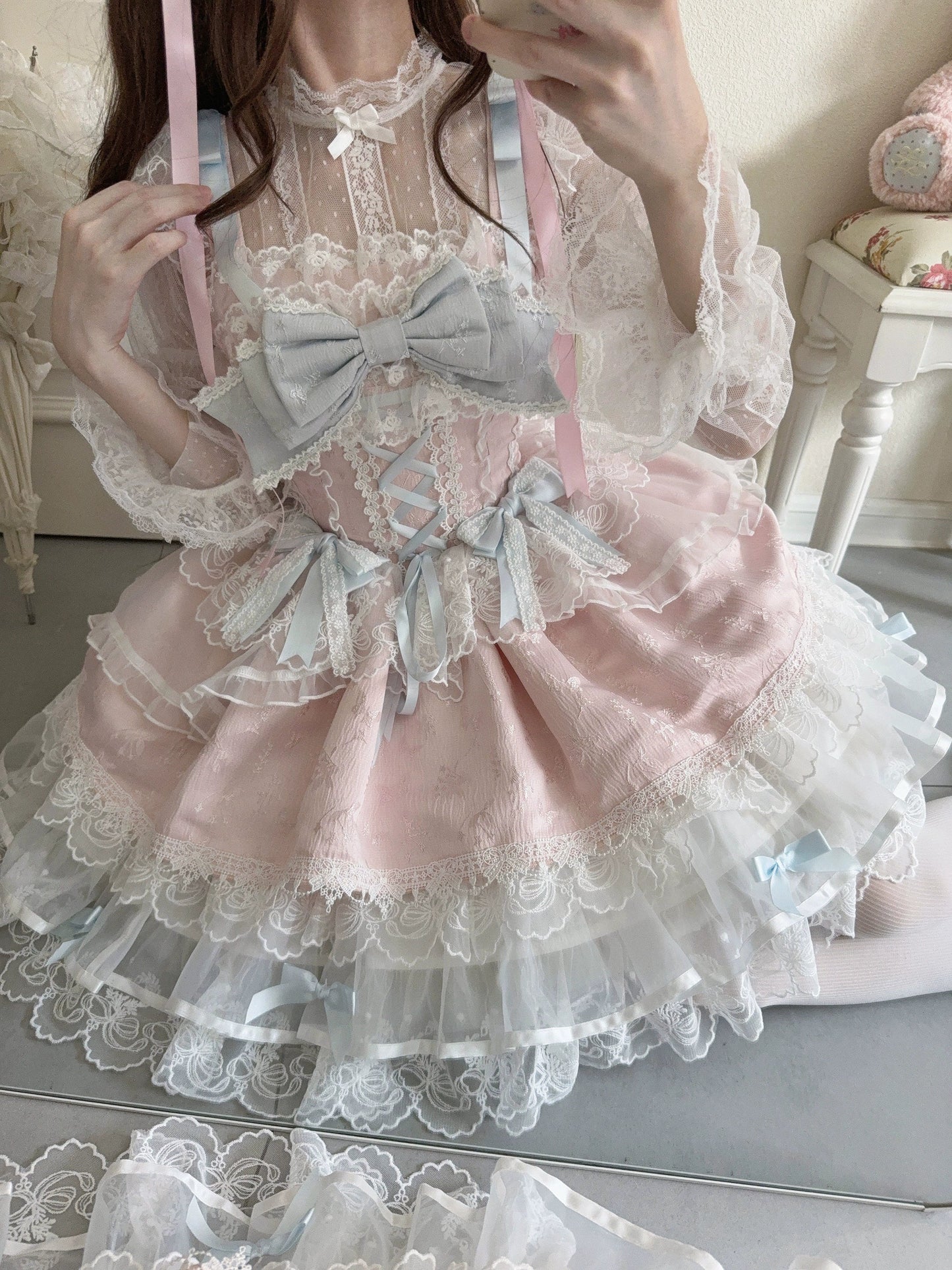 Sugar Girl- Fleeting Isle - Sweet Lolita Ballet Style Jumper Dress
