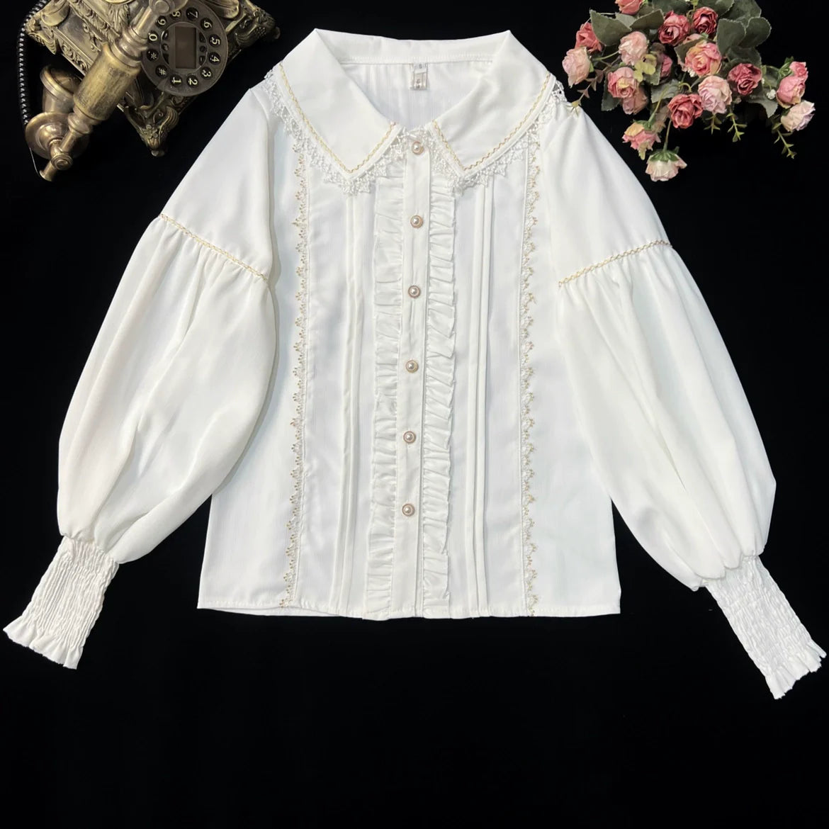 DMFS Lolita - Classic Lolita Blouse Mutton Sleeves Lolita Shirt