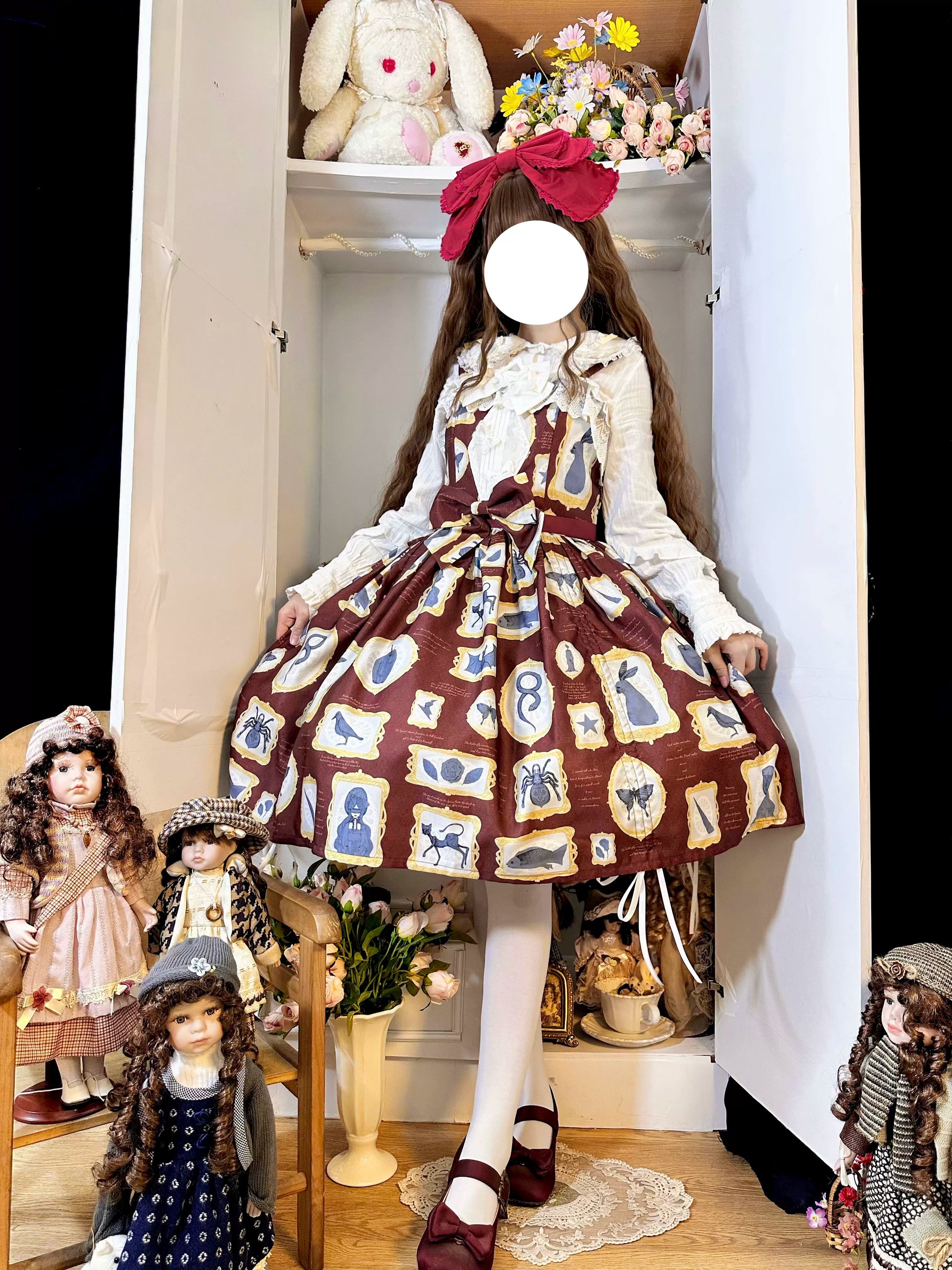 Magic Tea Party - Classic Lolita JSK with Elegant Art-Inspired Prints