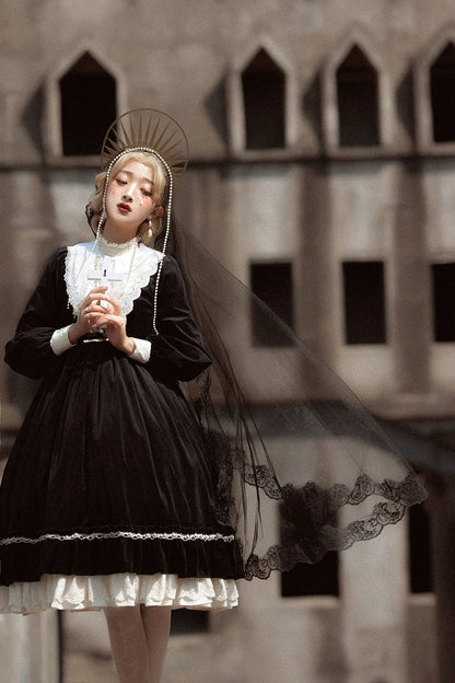 Miss Point - Customized Lolita Dress Vintage Elegant Velvet OP Dress