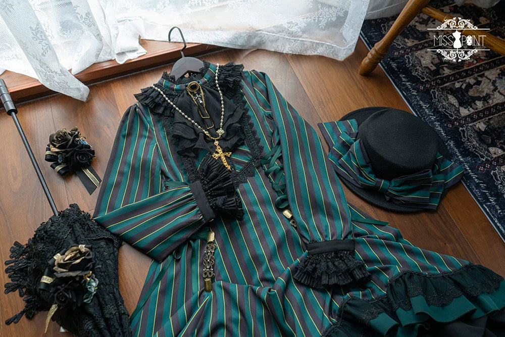 Miss Point - Perintz Manor - Gothic Lolita OP Long Sleeve Retro Lolita Dress