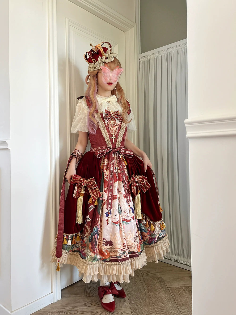 Miss Point - Kaleidoscope - Retro Lolita Dress Oil Painting Print JSK Dress Customized