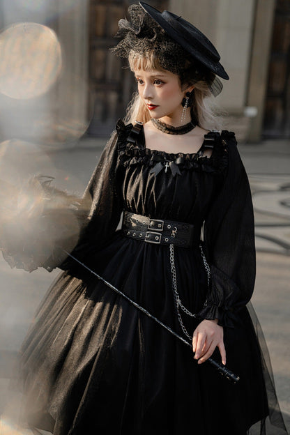 Cornfield Lolita - The Girl Assassin - Halloween Gothic Lolita Irregularly Hemline Dress