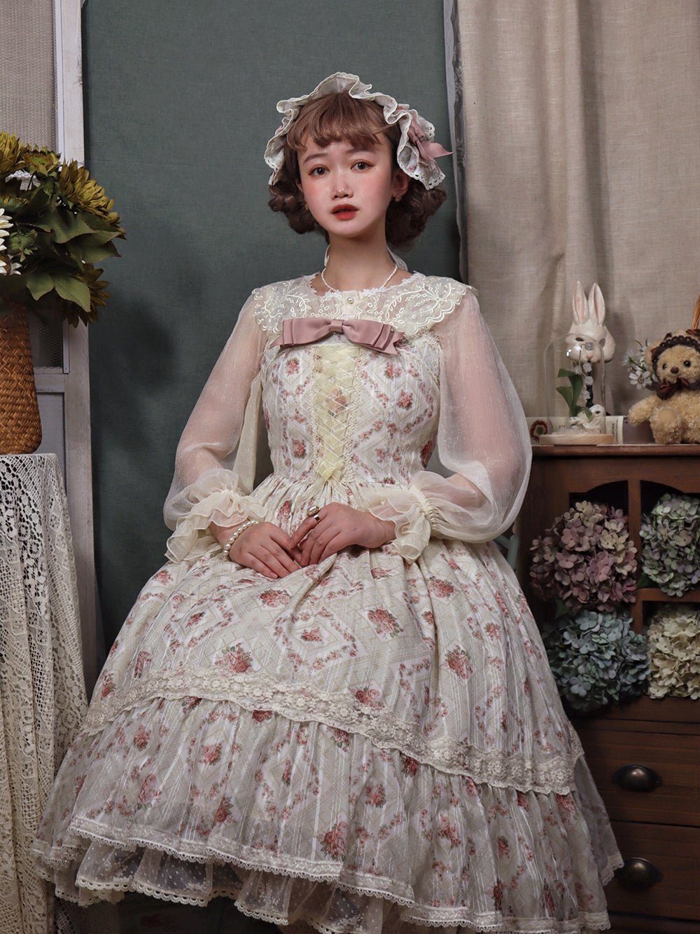 Miss Point - Woody Rose - Elegant Floral Lolita JSK Dress