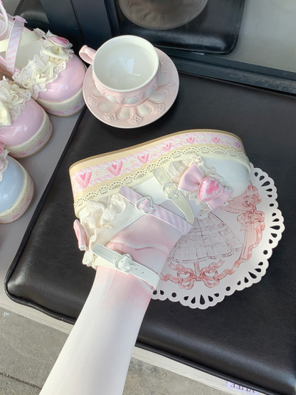 Aimee - Strawberry Limited - Sweet Lolita Platform Shoes Girlish Shoes