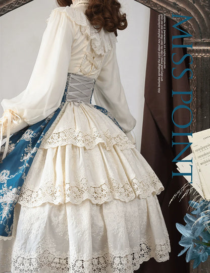 Miss Point - Customized Vintage Lolita Skirt Elegant Pullover Fishbone SK