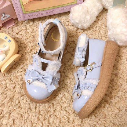 Fairy Godmother - Winter Girly Lolita Shoes Lolita Ankle Strap Shoes