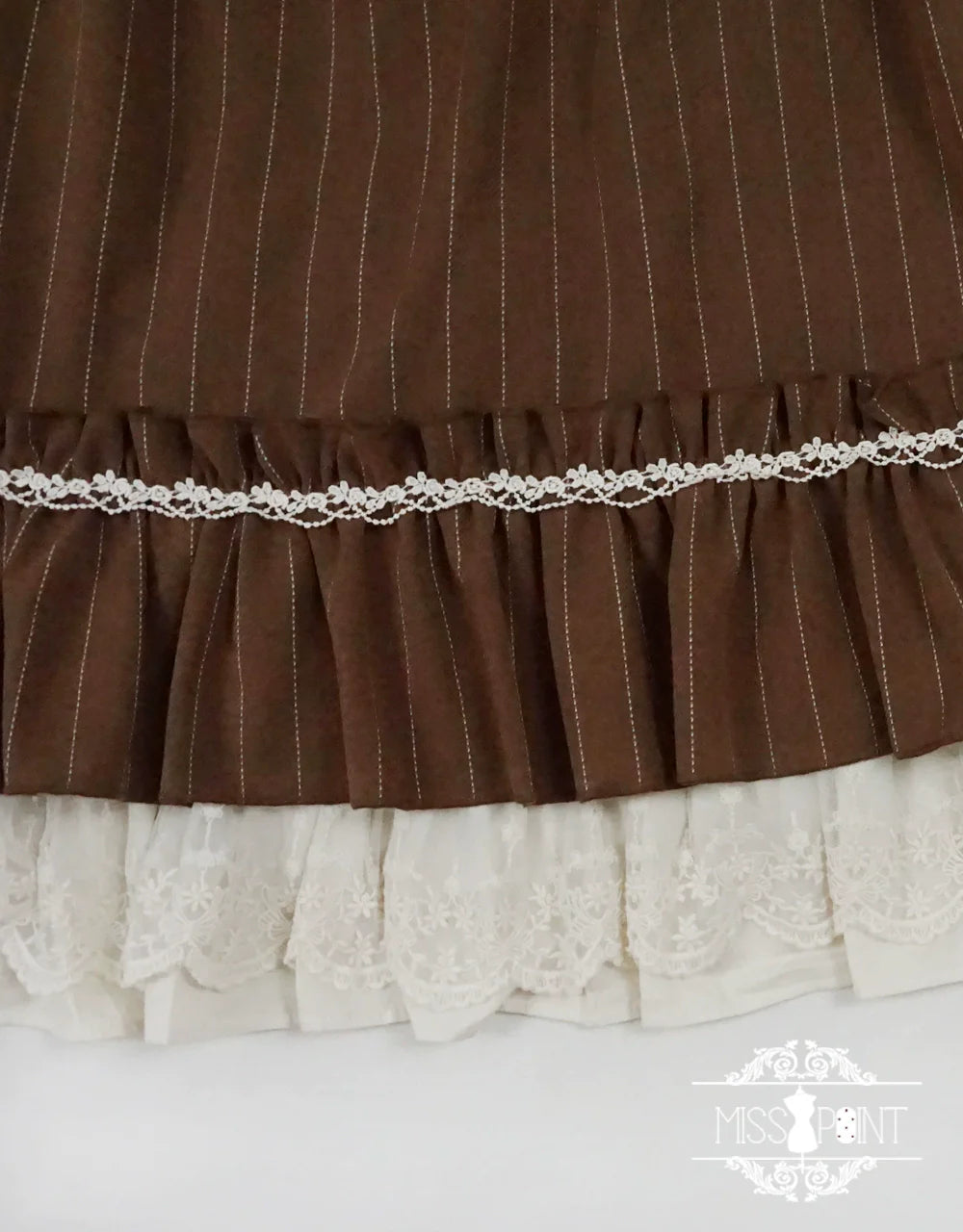 Miss Point - Rose Doll - Elegant Lolita Striped Fishbone Skirt