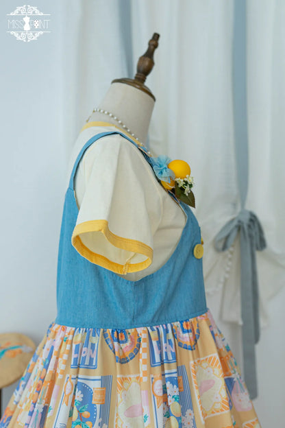 Miss Point - Daisy Lemon - Kawaii Lolita Lemon Print JSK Customized