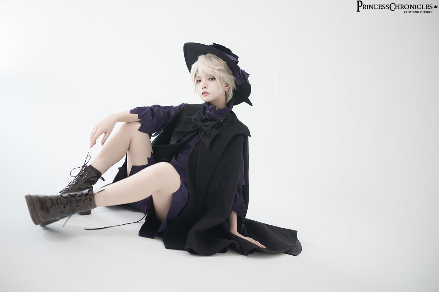 Princess Chronicles - Ouji Lolita Prince Black Bow Cloak