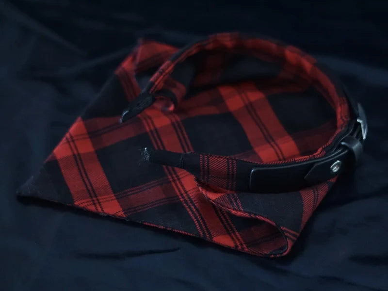 Strange Sugar - Gothic Lolita Black-red Plaid Hairband