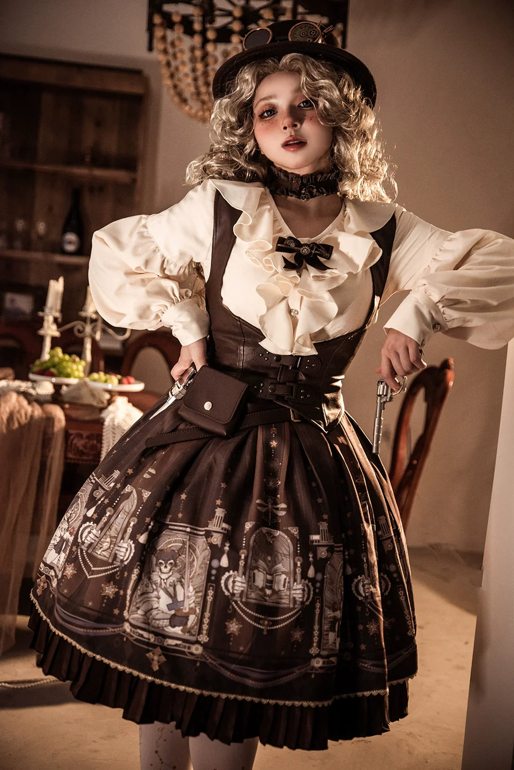 Miss Point - Demon Hunter's Diary - Gothic Lolita PU Leather Vest