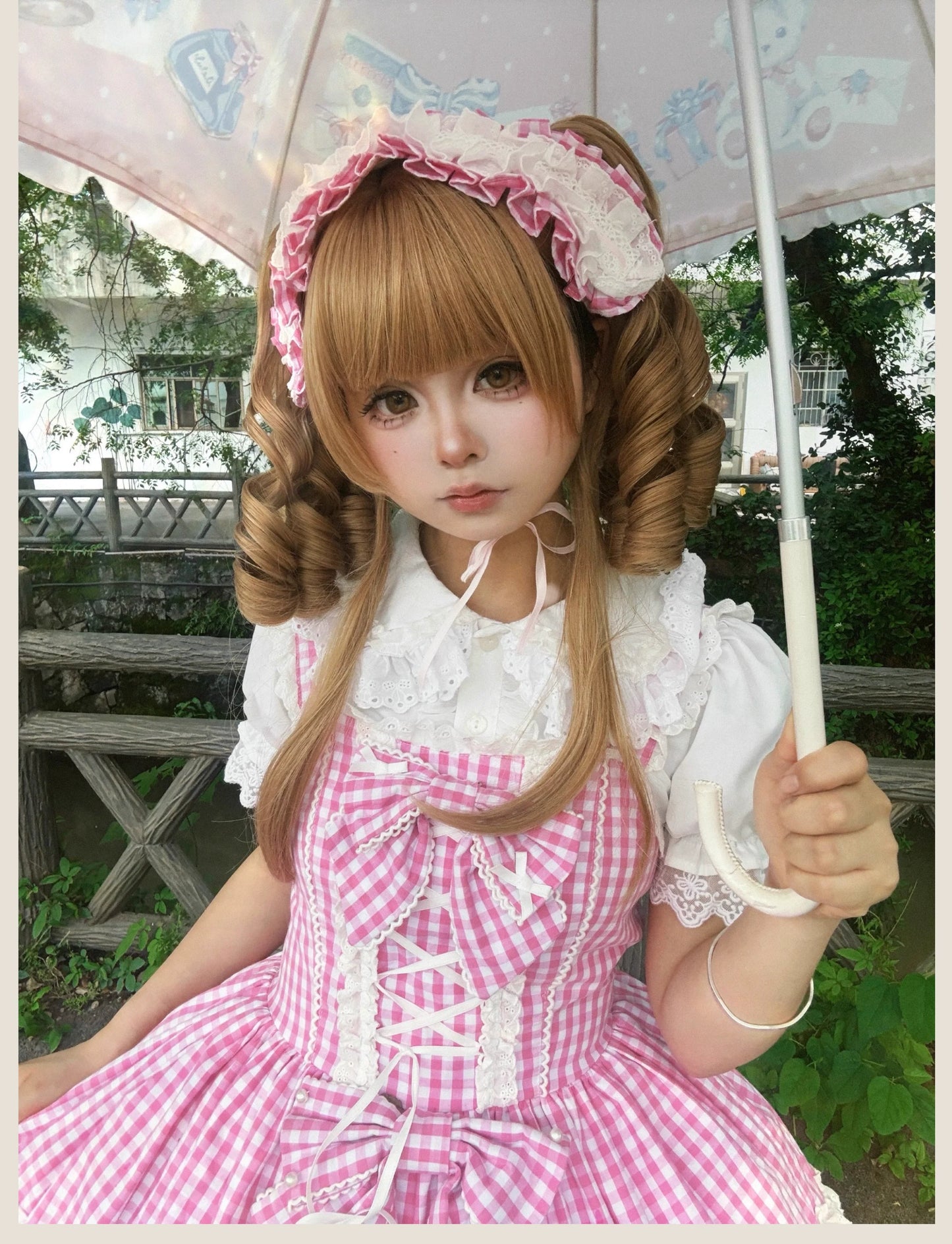 TaTaTa Lolita - Plaid Baileys - Old School Lolita Pink Plaid JSK