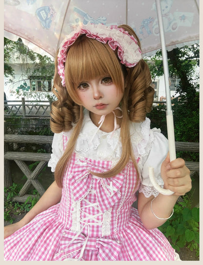 TaTaTa Lolita - Plaid Baileys - Old School Lolita Pink Plaid JSK