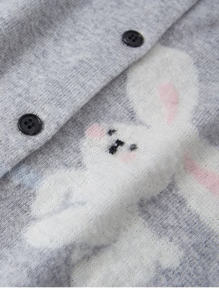 Rabbit knit cardigan【s0000007083】