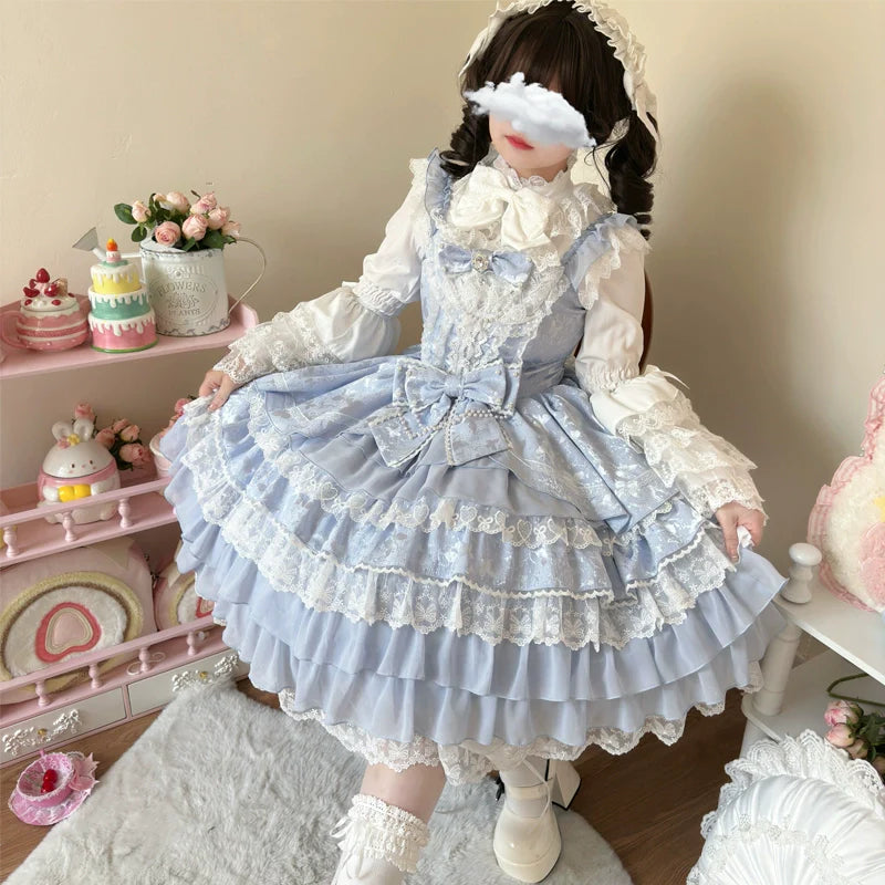 Hanguliang - Love Feathered Bond - Wedding Sweet Lolita JSK Gorgeous Bridal Blouse