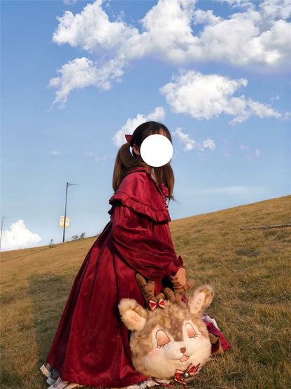 Dark Star Island - Winter Lolita Cape Velvet Antique Lolita Coat