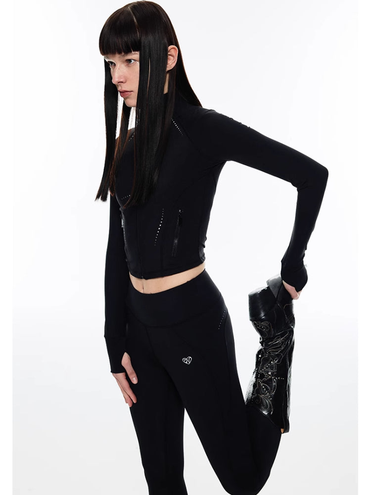 Slim fit zipper tops【s0000007034】