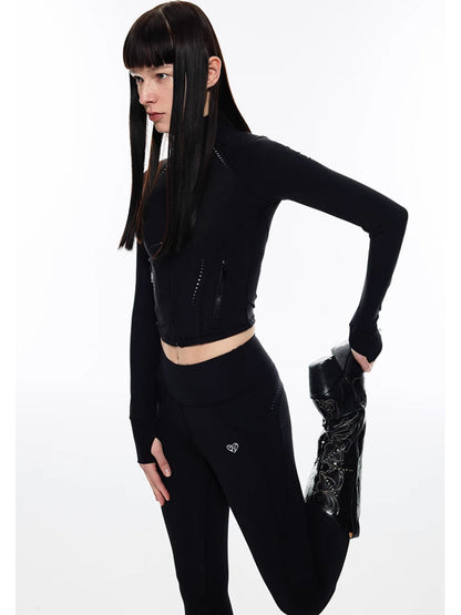 Slim fit zipper tops【s0000007034】