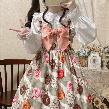 MIST - Sweet Lolita Blouse Doll Collar Multicolor