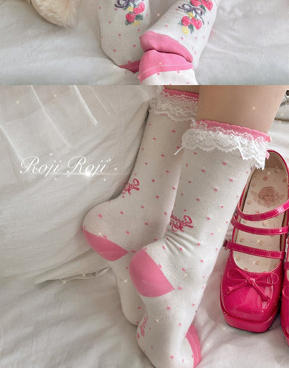 Roji Roji - Autumn Sweet Lolita Cotton Thigh-high Socks
