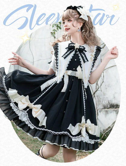 Forest Fluorescent Carps - Sleep Star - Sweet Lolita OP Dress, Long / Short Sleeve