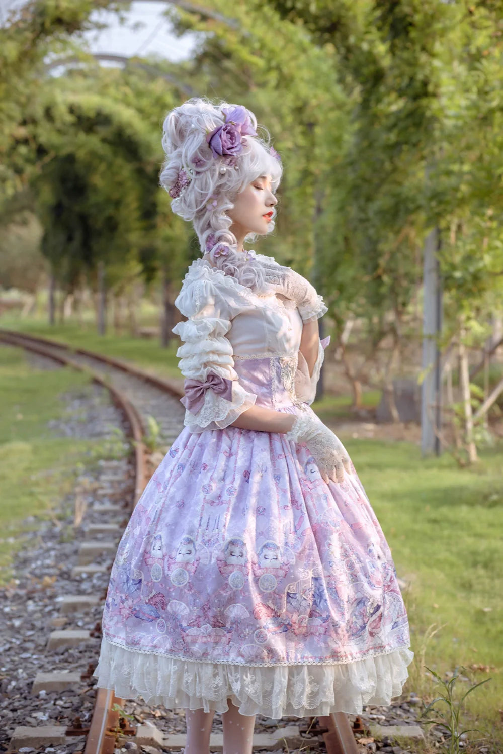 Miss Point - Elizabeth Meow - Classic Lolita Blouse Lotus Root Sleeve Lolita Shirt