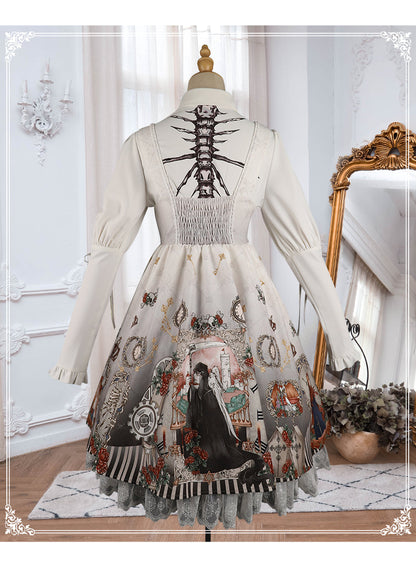 YingLuoFu - Black Fairytale - Gothic Twins Lolita JSK