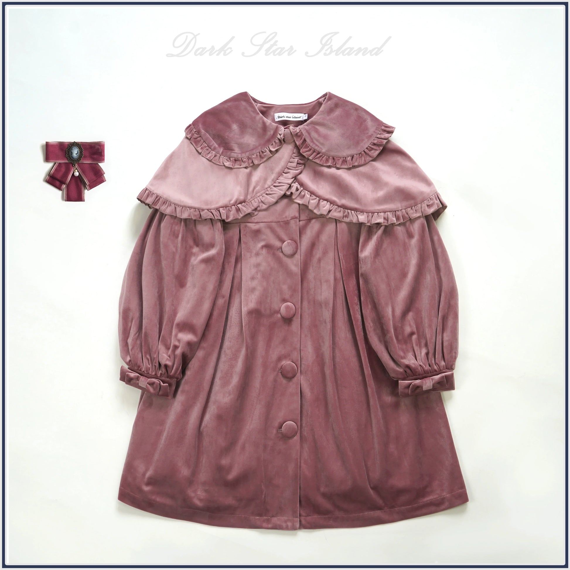 Dark Star Island - Winter Lolita Cape Velvet Antique Lolita Coat