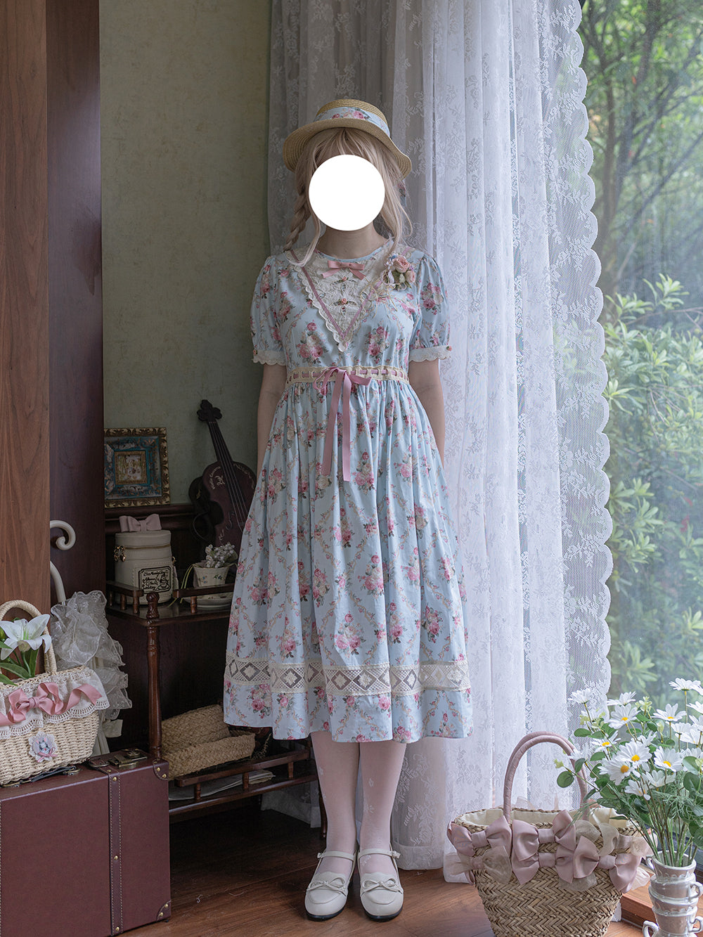 Miss Point - Happy Summer Elegant Lolita Floral OP Dress